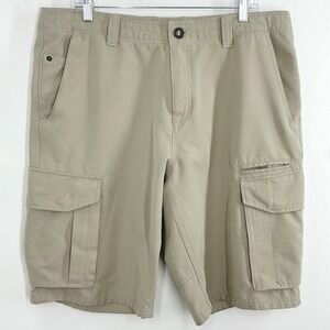 The North Face Men's 36 Herringbone Cargo Shorts Khaki Outdoor Hiking Utility